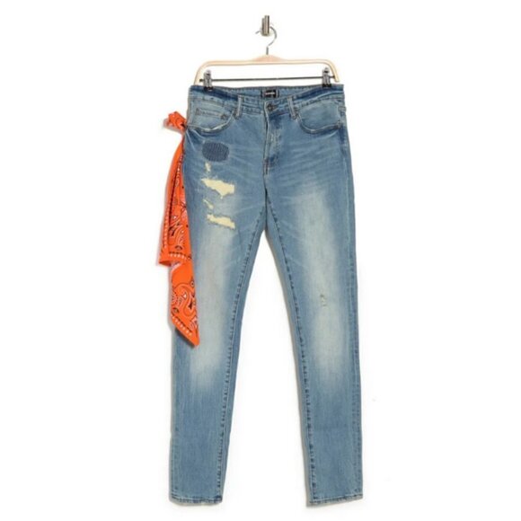 BLUECARATS The McQueen 5-Pocket Slim Fit Jeans ~ Light Distressed 32 NWT - Picture 5 of 14